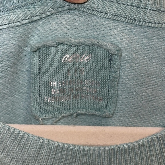 Aerie Oversized Blue Heart Sweatshirt With Pocket Women’s Size Large New - Picture 4 of 8